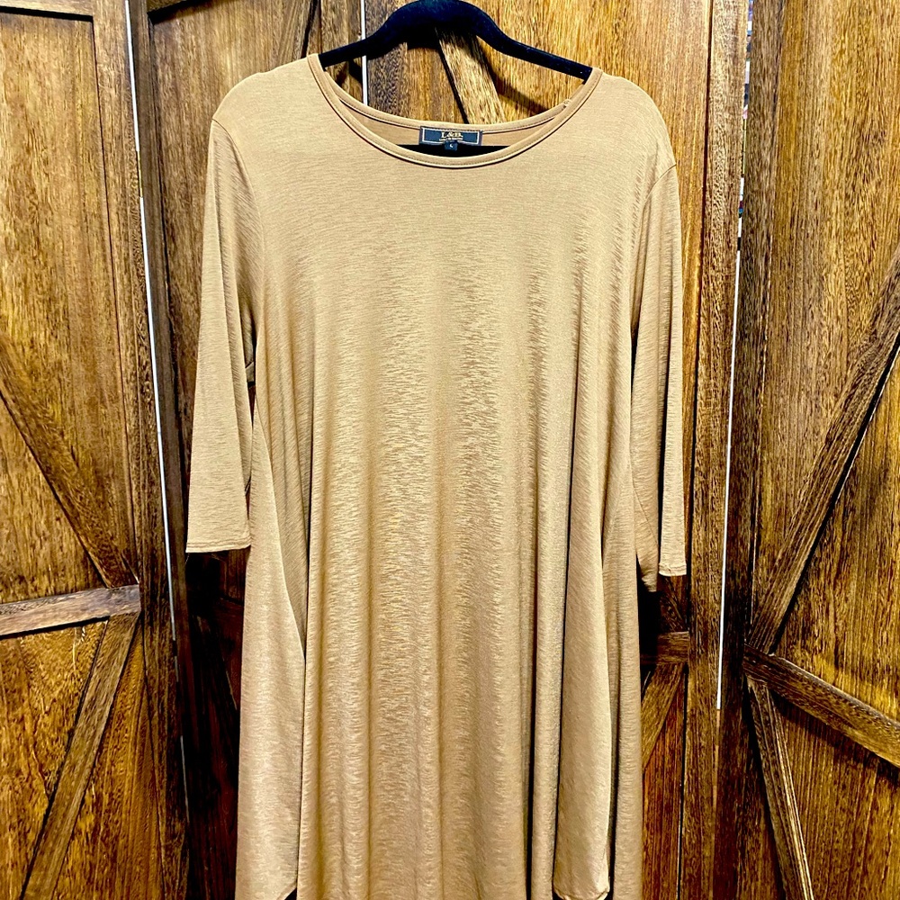 L & B Tunic.  Tan, size L